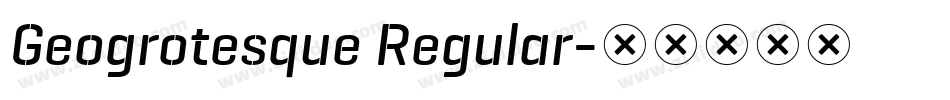Geogrotesque Regular字体转换